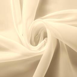 Luxury Living Voile Tab Top Curtain Pair with Crystal Tie Backs Sheer Window Panels in Cream - Size: 145 cm width x 137 cm drop - thumbnail 6