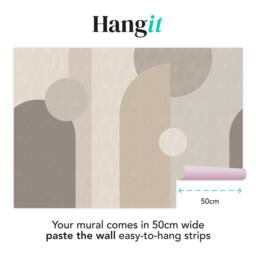 Superfresco Easy Curve & Arch Geo Neutral Print To Order 3m x 2.8m Mural in Beige - thumbnail 3