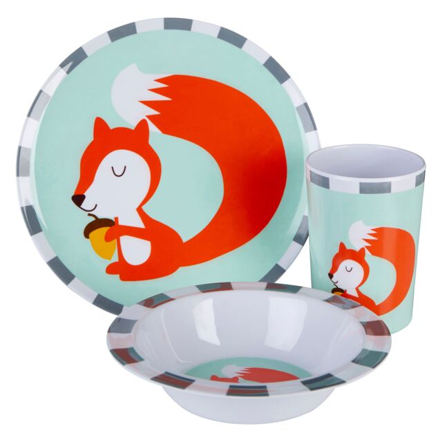 Orsina Vibrant Kids Susie Squirrel Dinner Set, Durable Children Dining Set, Compact Susie Squirrel Dining Set - image 1