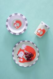 Orsina Vibrant Kids Susie Squirrel Dinner Set, Durable Children Dining Set, Compact Susie Squirrel Dining Set - thumbnail 3