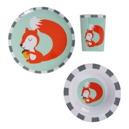Orsina Vibrant Kids Susie Squirrel Dinner Set, Durable Children Dining Set, Compact Susie Squirrel Dining Set - thumbnail 2