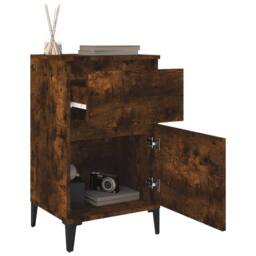 Berkfield Home Bedside Cabinets 2 pcs Smoked Oak 40x35x70 cm in Brown - Size: 40 x 35 x 70 cm - thumbnail 5