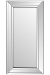 MirrorOutlet All Glass Modern Bevelled Full Length Leaner Mirror 174 x 85 CM in Silver - Size: 1 Pack - thumbnail 3