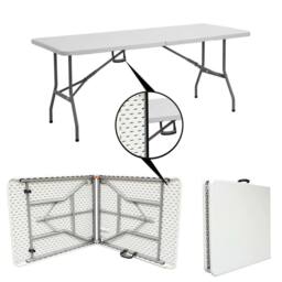 Havendro 6FT Heavy Duty Folding Table Camping Catering Picnic in White - thumbnail 4