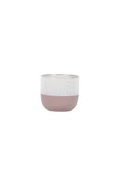 KDMD Hortus Pink & White Bordeaux Stoneware Pot 13cm H x 14cm Dia - thumbnail 2