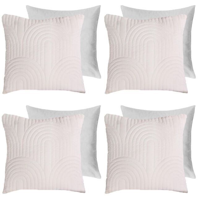 OHS 4 Pack Arches Pinsonic Filled Cushion Covers in Cream - Size: 45 cm x 45 cm - image 1