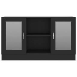 Berkfield Home Vitrine Cabinet Black 120x30.5x70 cm Engineered Wood - thumbnail 6