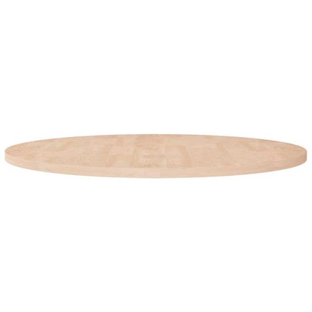 Berkfield Home Round Table Top √ò90x2, 5 cm Untreated Solid Wood Oak in Brown - image 1