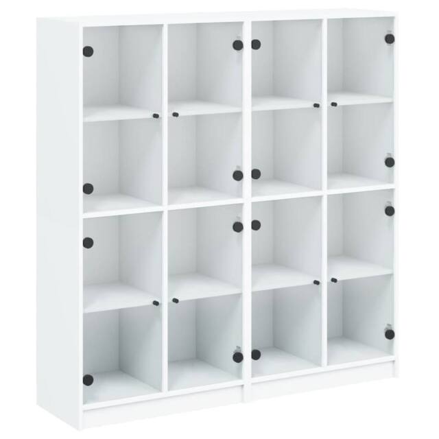 Berkfield Home Bookcase with Doors White 136x37x142 cm Engineered Wood - Size: 136 x 37 x 142 cm - image 1