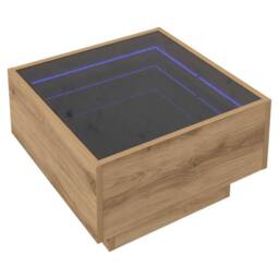 Berkfield Home Coffee Table Artisan oak 50 x 50 x 30 cm Engineered wood in Brown - thumbnail 1