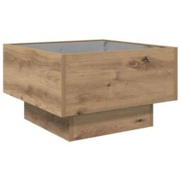Berkfield Home Coffee Table Artisan oak 50 x 50 x 30 cm Engineered wood in Brown - thumbnail 6
