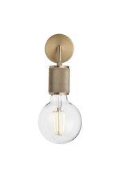 Industville Knurled Edison Wall Light, Brass in Bronze