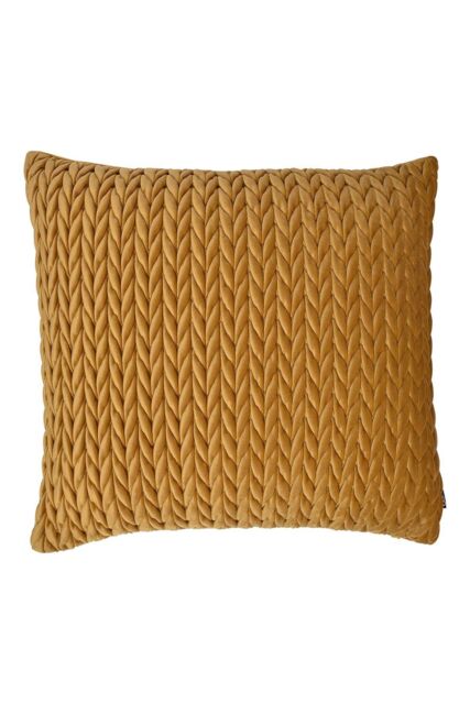 Laurence Llewelyn-Bowen 'Amory' Luxe Velvet Filled Cushion in Gold - Size: 43 cm x 43 cm - image 1