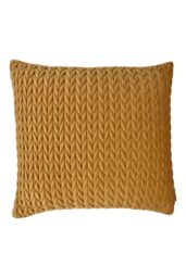 Laurence Llewelyn-Bowen 'Amory' Luxe Velvet Filled Cushion in Gold - Size: 43 cm x 43 cm
