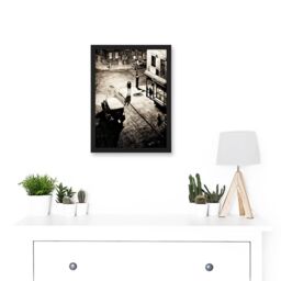 Artery8 Illustration Relics Speakeasy Corner Lewis Martin Greenwich Village New York City Dark Light Noir Artwork Framed Wall Art Print A4 in Black - thumbnail 2