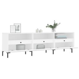 Berkfield Home TV Cabinet White 150x30x44.5 cm Engineered Wood - thumbnail 4