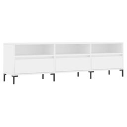 Berkfield Home TV Cabinet White 150x30x44.5 cm Engineered Wood - thumbnail 2