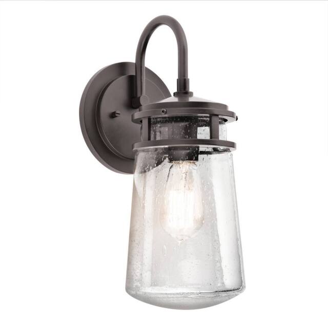 Netlighting Lyndon Outdoor Medium Wall Lantern Light Architectural Bronze IP44 E27 in Brown - image 1