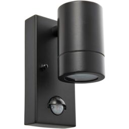 Loops Outdoor IP44 Wall Downlight with PIR Sensor - 7W GU10 LED - Matt Black - thumbnail 3