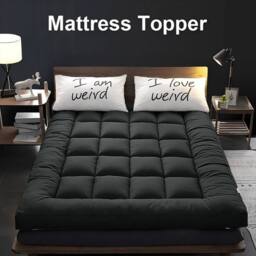 PAWNORA Black 5ft King Mattress Topper