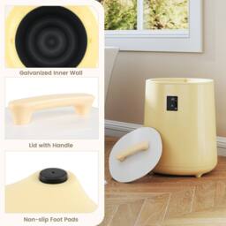 Costway Towel Warmer for Bathroom 18 L Large Blanket Warmer w/LED Display in Yellow - thumbnail 5