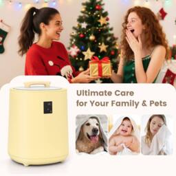 Costway Towel Warmer for Bathroom 18 L Large Blanket Warmer w/LED Display in Yellow - thumbnail 4