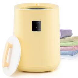 Costway Towel Warmer for Bathroom 18 L Large Blanket Warmer w/LED Display in Yellow - thumbnail 3