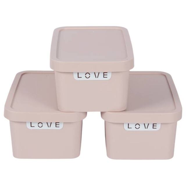 NESTLUNE Pink 7.5L Storage Box with Lid. Lidded Basket - image 1