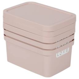 NESTLUNE Pink 7.5L Storage Box with Lid. Lidded Basket - thumbnail 6