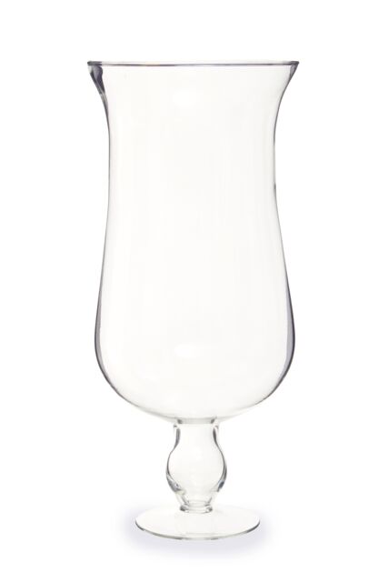 Orsina Clear Glass Fluted Vase, Decorative Vase With Pedestal Base, Large Cylinder Vase, Ideal For Kitchen Counter - image 1