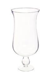 Orsina Clear Glass Fluted Vase, Decorative Vase With Pedestal Base, Large Cylinder Vase, Ideal For Kitchen Counter - thumbnail 2