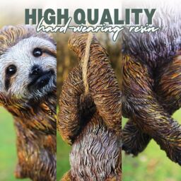 Marco Paul Sloth Hanging Garden Statue with Strong Rope in Brown - thumbnail 6