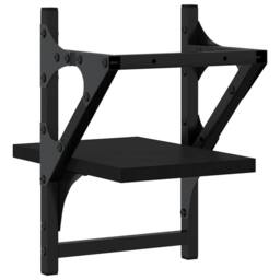 Berkfield Home Wall Shelves with Bars 2 pcs Black 20x25x30 cm - Size: 20 x 25 x 30 cm - thumbnail 7