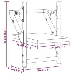 Berkfield Home Wall Shelves with Bars 2 pcs Black 20x25x30 cm - Size: 20 x 25 x 30 cm - thumbnail 9