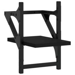 Berkfield Home Wall Shelves with Bars 2 pcs Black 20x25x30 cm - Size: 20 x 25 x 30 cm - thumbnail 4