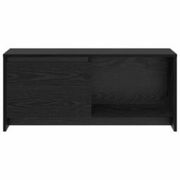 Berkfield Home TV Stand Black oak Engineered Wood - thumbnail 6