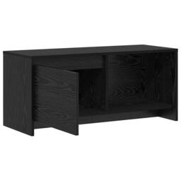 Berkfield Home TV Stand Black oak Engineered Wood - thumbnail 5