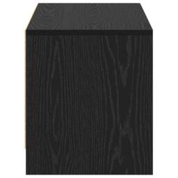 Berkfield Home TV Stand Black oak Engineered Wood - thumbnail 7