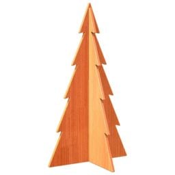 Berkfield Home Wooden Christmas Tree for Decoration Wax Brown 80 cm Solid Wood Pine - thumbnail 2