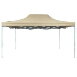 Berkfield Home Durable Foldable Tent Pop-Up 3x4.5 m Cream White in Beige - thumbnail 3
