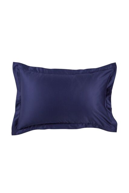 CHRISTY 400TC Luxury Cotton Sateen Plain Dye Oxford Pillowcases Pair in Navy - image 1