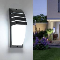 Goeco LED Wall Light Outdoor, 12W IP65 Outdoor Wall Light, 6500K for Garden in Black - thumbnail 1