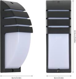 Goeco LED Wall Light Outdoor, 12W IP65 Outdoor Wall Light, 6500K for Garden in Black - thumbnail 3