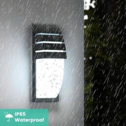Goeco LED Wall Light Outdoor, 12W IP65 Outdoor Wall Light, 6500K for Garden in Black - thumbnail 2