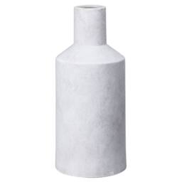 Wyld Haus Terra White Stoneware Textured Bottle Vase in Stone - thumbnail 2