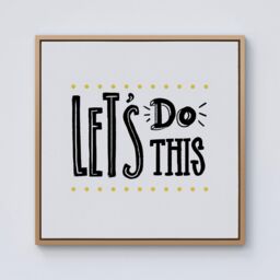 Warren Reed - Designer Let'S Do This Framed Canvas in Light Brown - Size: w10 inch x h10 inch - thumbnail 1