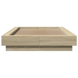 Berkfield Home Modern Bed Frame without Mattress Sonoma Oak 90x190 cm Single in Light Tan - thumbnail 4