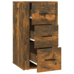 Berkfield Home Sideboard Smoked Oak 40x33x70 cm Engineered Wood in Brown - Size: 40 x 33 x 70 cm - thumbnail 4