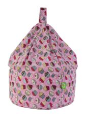Bean Lazy Women's Cotton Pink Cupcake Bean Bag Child Size - Size: Small - thumbnail 1