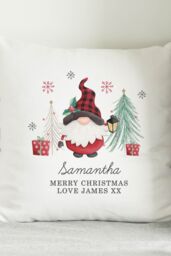 Personalised Memento Company Personalised Gonk Christmas Cushion in White - Size: 40 cm x 40 cm - thumbnail 3